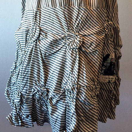 Bottom of French Stripe Puckered Dress